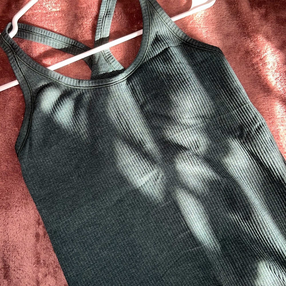 Dark green lululemon tank top